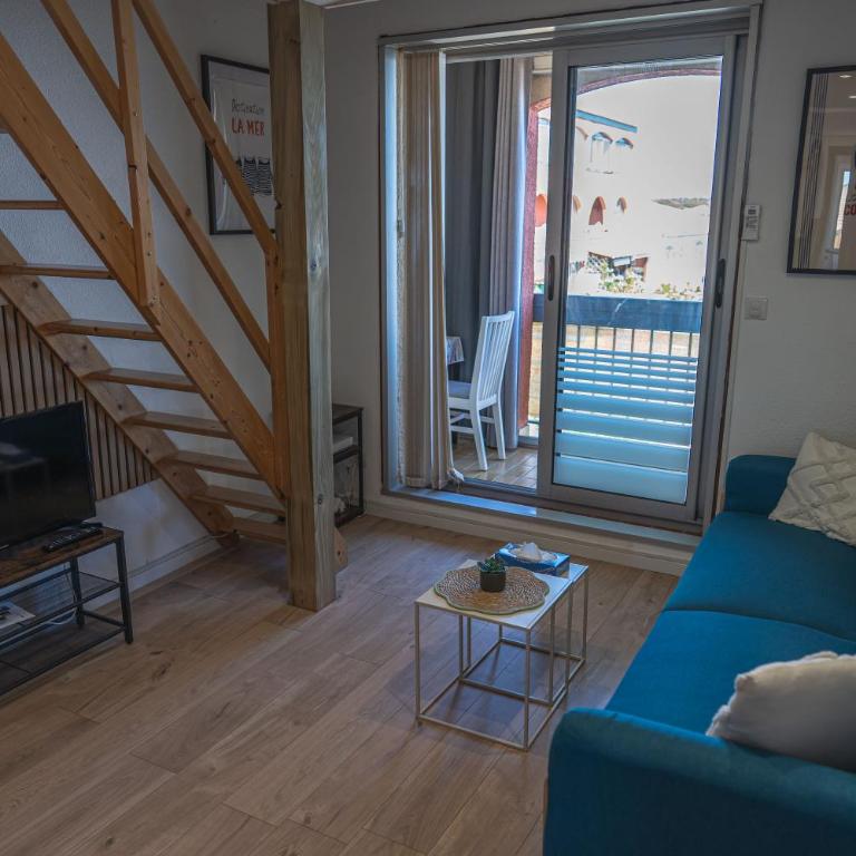 Le Marina Blue Vista - Vue Etang - Place de parking privé - Plage à 5 min - Climatisation - Wifi - Appartamento con 2 Camere da Letto e Vista Acqua - 13
