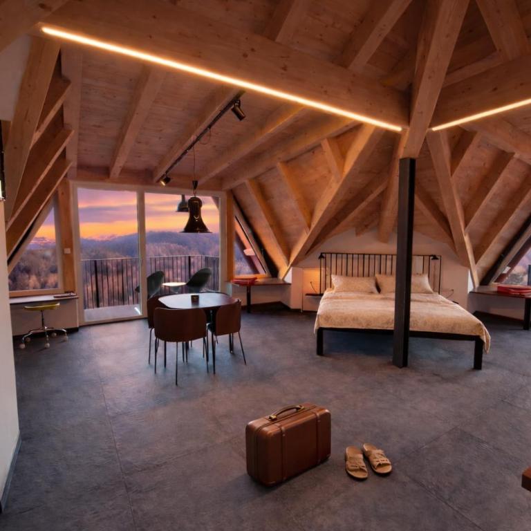 Bahngarten1907 Panorama Historic Railway House - Loft Apartment mit1 Schlafzimmer und Balkon - 21