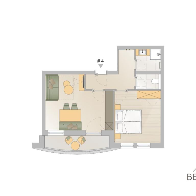 Berghof Apartments - Apartment mit 1 Schlafzimmer und Terrasse - 3