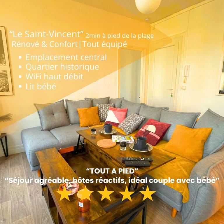 Hypercentre-Plage, Emplacement Idéal - Cocon de 50m2 "LE SAINT-VINCENT" - Appartement 1 Chambre - 1