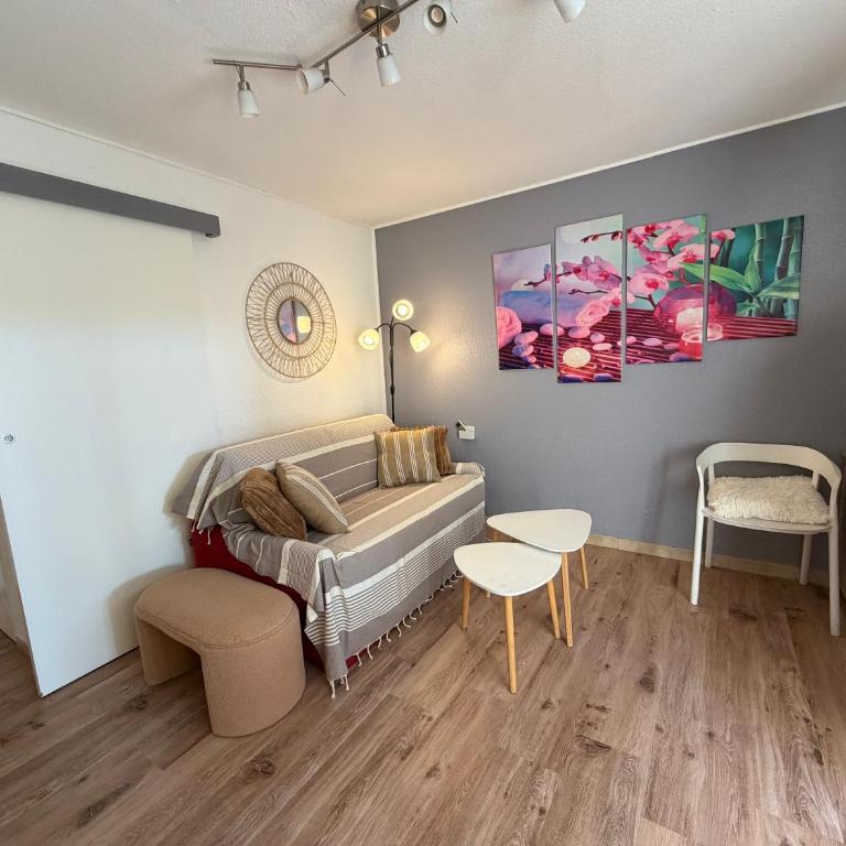 JolieT2 ,RDC,piscine,clim,parking,tennis ,Canet en Roussillon - Apartment mit 1 Schlafzimmer - 8