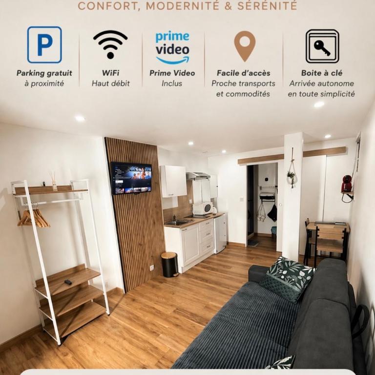 Charmant Studio Neuf Tout Confort- Proche Centre - Appartement 1 Chambre - 1