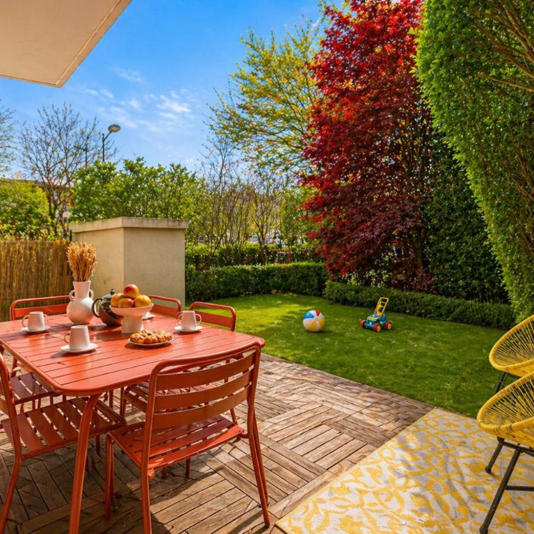 Family Apartment near Disneyland with AC, Garden & Parking - Appartement - Vue sur Jardin - 25