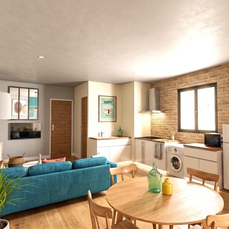 New! Cosy Plume Art- T3 - Centre ville - Quartier Halles de Pau - Appartement 2 Chambres Deluxe - 1