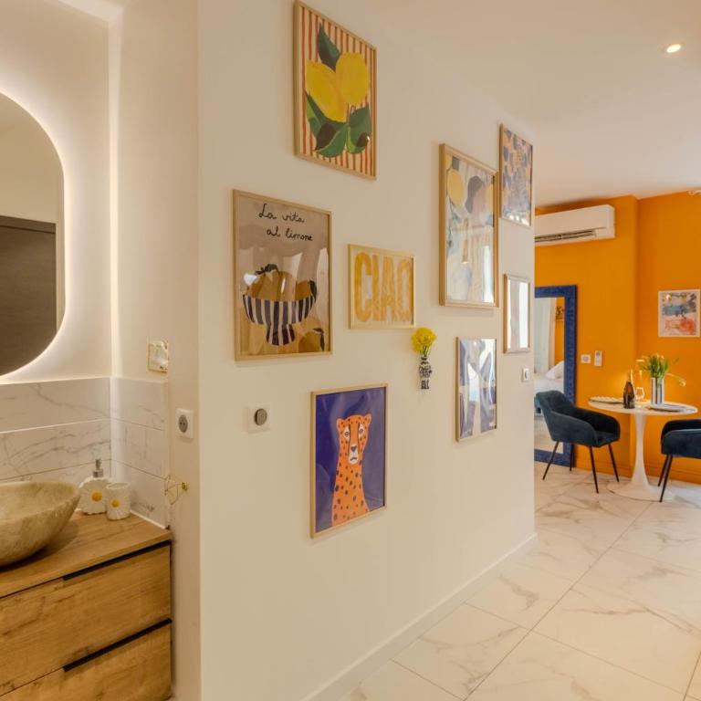 Ciao Bella Wellness Suite - Luxury Jacuzzi, Massage Table & AC in Central Nice - Appartement 1 Chambre - 22