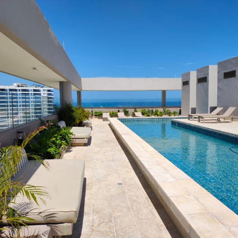 Apartamento Nuevo en Reserva del Mar 2 con Balcón y Piscina, Rodadero Sur, Santa Marta - Apartamento de 1 dormitorio - 5