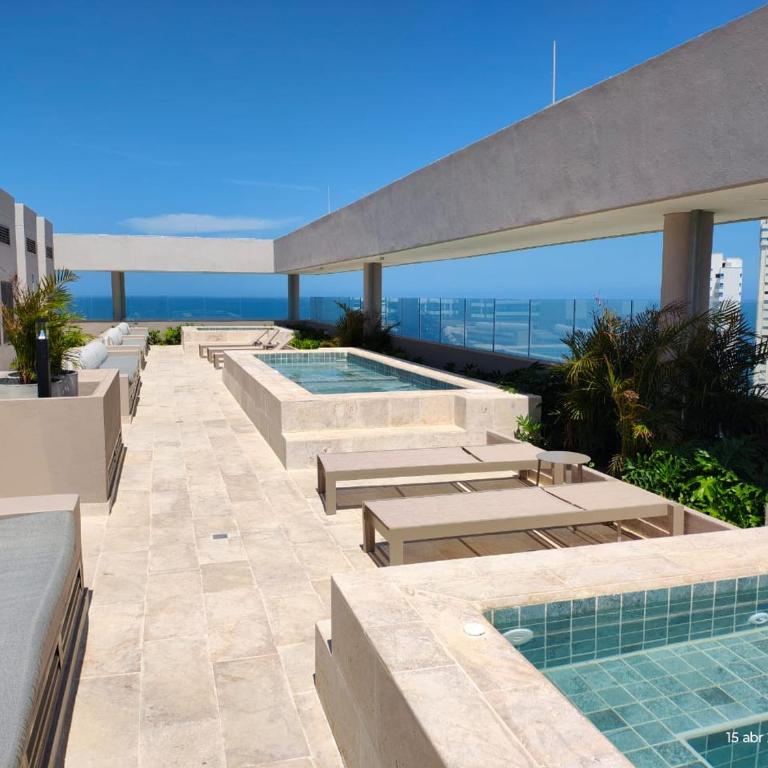 Apartamento Nuevo en Reserva del Mar 2 con Balcón y Piscina, Rodadero Sur, Santa Marta - Apartamento de 1 dormitorio - 4