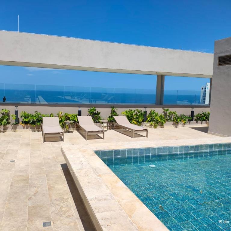 Apartamento Nuevo en Reserva del Mar 2 con Balcón y Piscina, Rodadero Sur, Santa Marta - Apartamento de 1 dormitorio - 3
