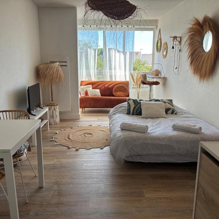 Le Surfing vaste studio près port et plage parking - Apartment mit 2 Schlafzimmern - 9
