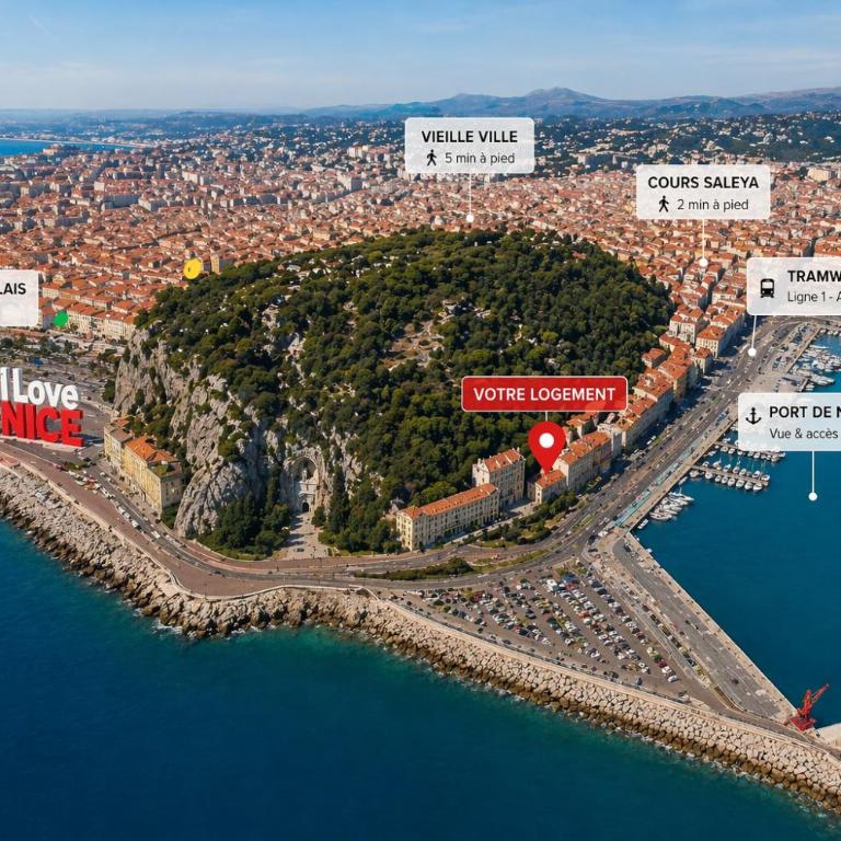 PORT DE NICE - 2 Pièces avec JARDIN - 4 Personnes - Appartement 1 Chambre - Vue sur Jardin - 1
