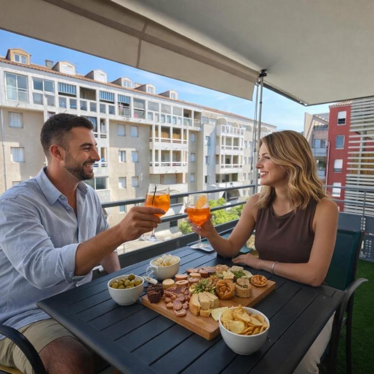 Appartement 3 pièces climatisé avec parking et Wi-Fi à Sète - FR-1-338-601 - Apartment - 1