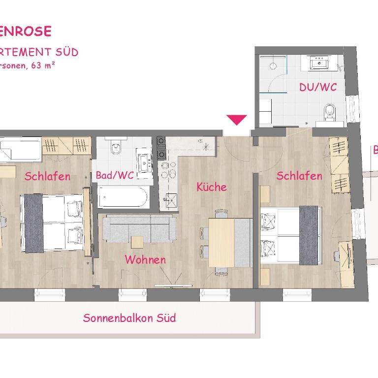 Haus Alpenrose - Appartamento con 2 Camere da Letto e con Vista - 1