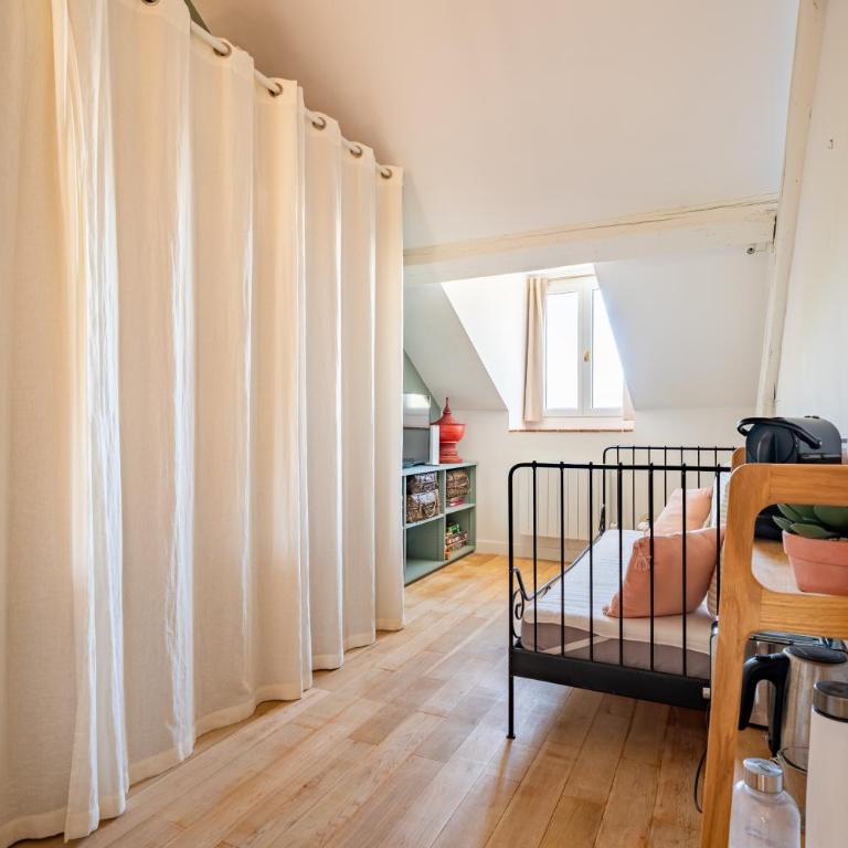 Grande chambre indépendante, charme, calme sur jardin, Nantes centre, accès privé par escalier de l'immeuble, sdb & wc privés, 10 minutes gare et palais des congrès - Apartment mit 1 Schlafzimmer - 6