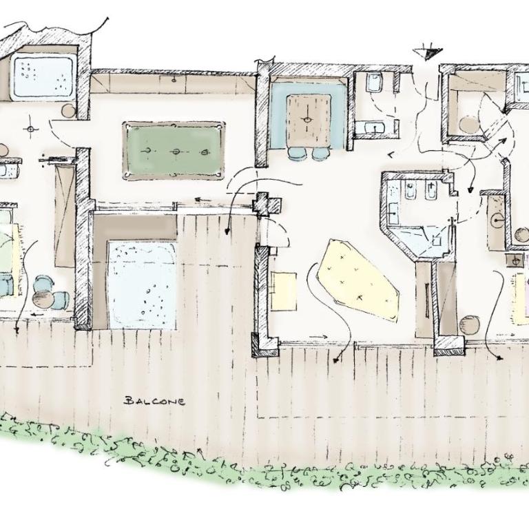 Dolomiti Lodge Alverà - Appartamento Premium con 3 Camere da Letto - 2