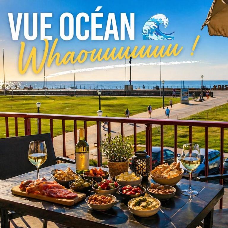 Vue ocean exceptionnelle plage a pied terrasse cosy haut de gamme pour 4 personnes avec parking prive appartement lumineux idealement situe a Biscarrosse Plage cadre privilegie sejour detente face a la mer - Appartement 2 Chambres - 2