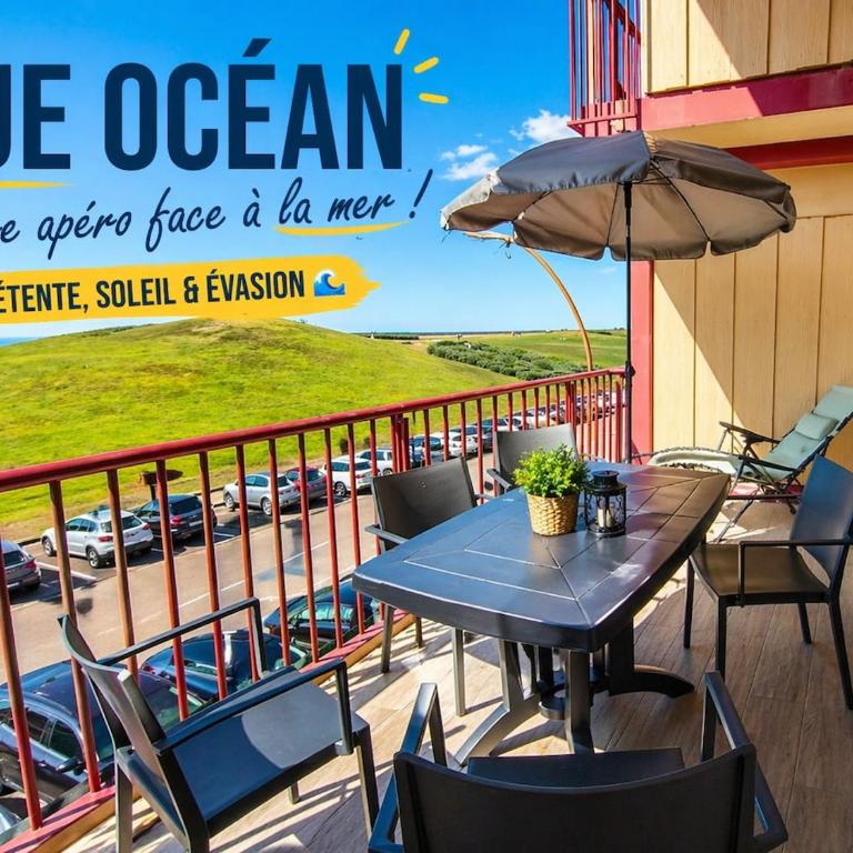 Vue ocean exceptionnelle plage a pied terrasse cosy haut de gamme pour 4 personnes avec parking prive appartement lumineux idealement situe a Biscarrosse Plage cadre privilegie sejour detente face a la mer - Appartement 2 Chambres - 8
