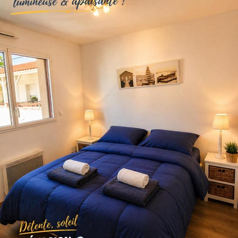 Vue ocean exceptionnelle plage a pied terrasse cosy haut de gamme pour 4 personnes avec parking prive appartement lumineux idealement situe a Biscarrosse Plage cadre privilegie sejour detente face a la mer - Appartement 2 Chambres - 3