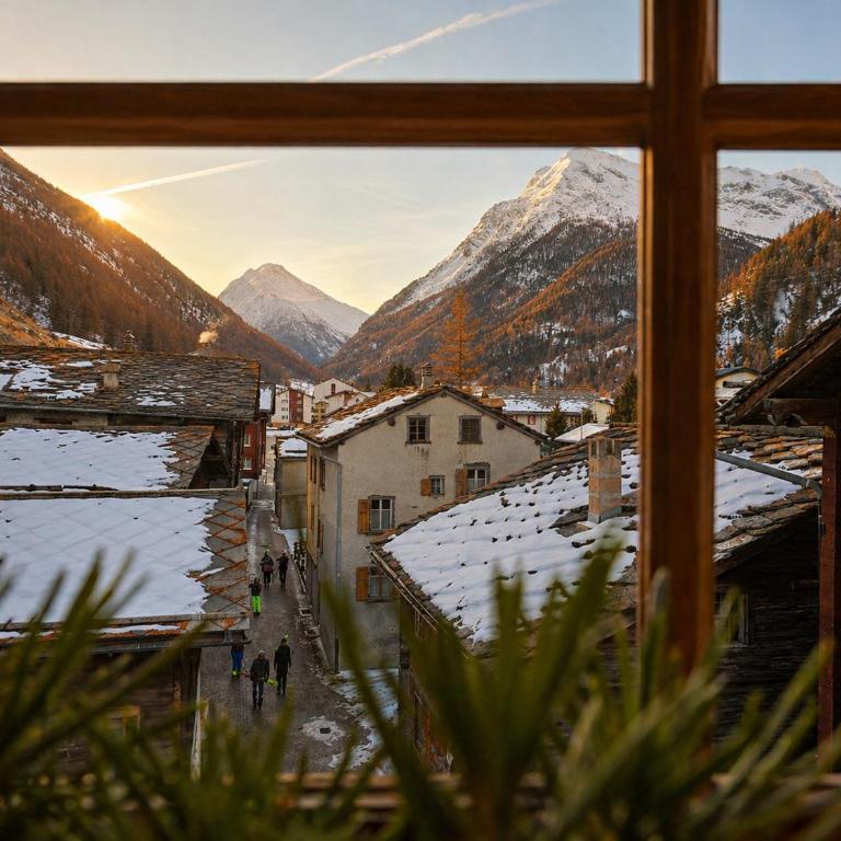 Historisches Alpen-Chalet mit Badewanne im Saastal - Apartment mit 1 Schlafzimmer - 11