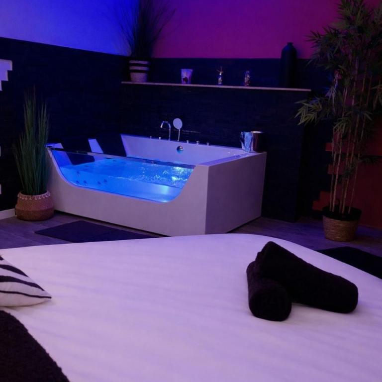 Spacieux spa et sauna - Appartement 1 Chambre avec Baignoire Spa - 34