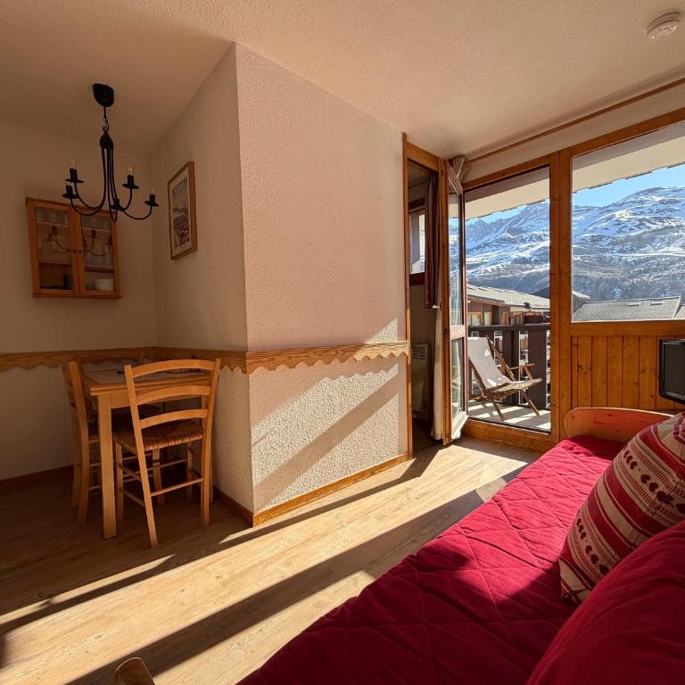 Méribel Mottaret E5 - Studio cabine pied des pistes et face aux montagnes - Apartamento de 1 dormitorio - 25