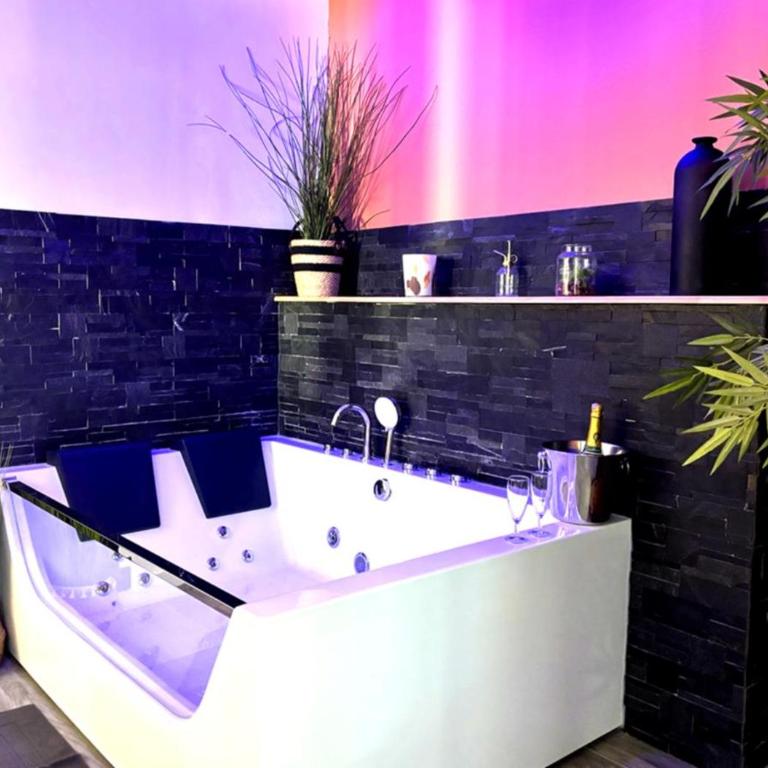 Spacieux spa et sauna - Appartement 1 Chambre avec Baignoire Spa - 19