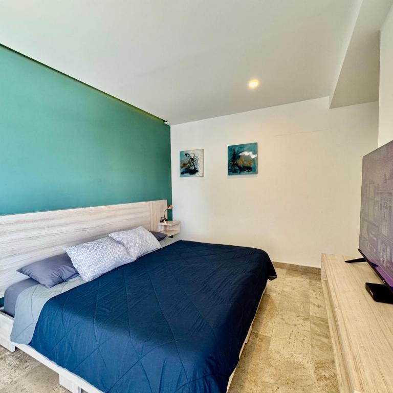 Cerca de la playa - Roof con alberca- Depto moderno! - One-Bedroom Apartment with Balcony - 13