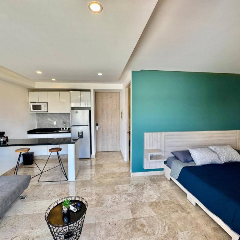 Cerca de la playa - Roof con alberca- Depto moderno! - One-Bedroom Apartment with Balcony - 1