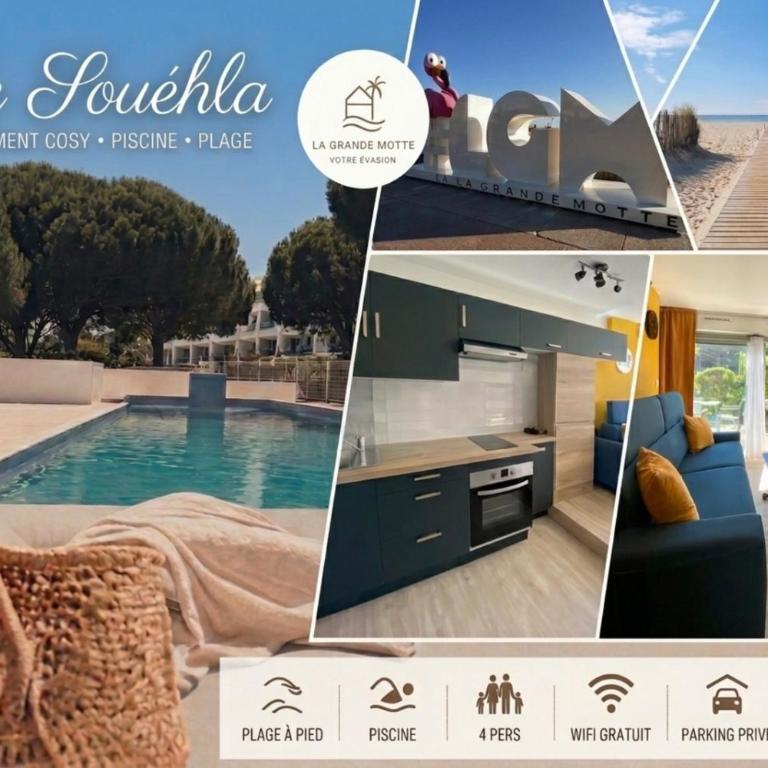 Le Souéhla Appart 4 pers-Piscine Wifi Parking Mer - Studio - 22