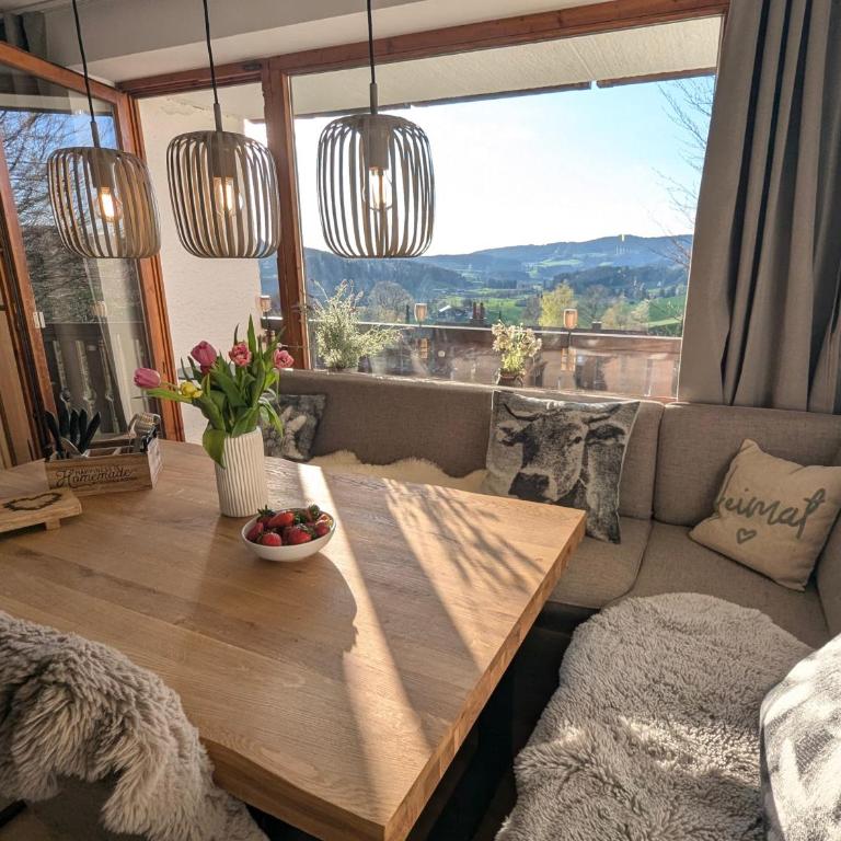Ferienwohnung Bergzauber im Ferienpark Oberallgäu- Pool- Sauna- Bikepark- Skilift- Loipe- Wanderwege- stilvoll und kinderfreundlich - Apartment mit 1 Schlafzimmer - 1