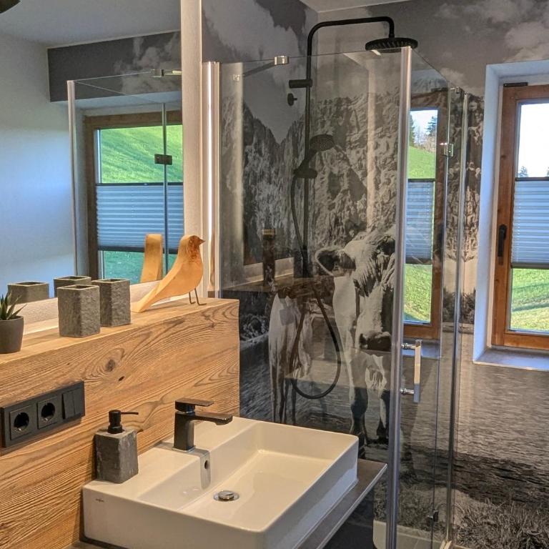 Bergchalet mit Pool und Sauna, ganz nah am Bikepark Weitnau, direkt am Skilift - Apartment mit 1 Schlafzimmer - 24