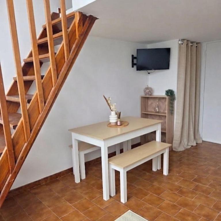 Vue mer T2 duplex plage à 50 m Climatisation 4 personnes et 1 bébé - Appartement 2 Chambres - 20