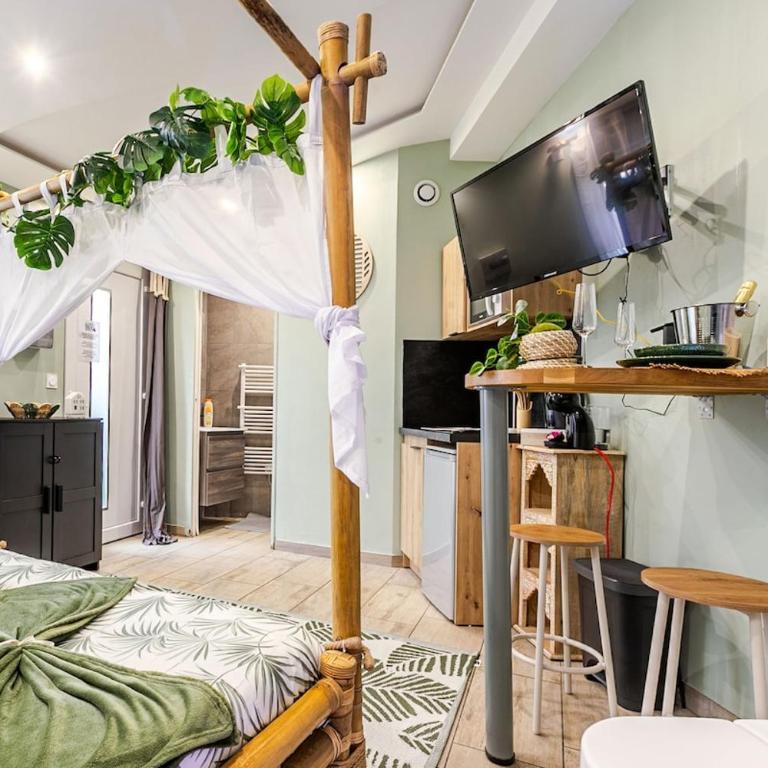 La Jungle Secrète Spa et cinéma en plein air - One-Bedroom Apartment - 6