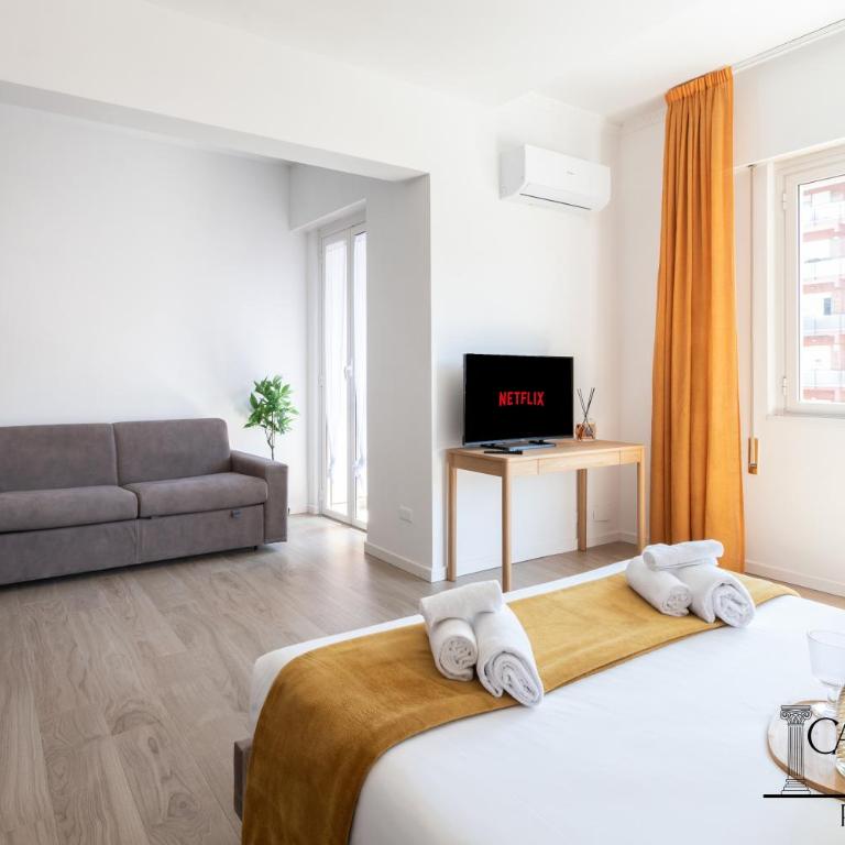 Caput Mundi Rooms - 100mt to Metro A, Terrace, A-C, 15 min to center - Camera Quadrupla con Bagno Privato - 9
