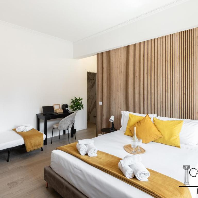 Caput Mundi Rooms - 100mt to Metro A, Terrace, A-C, 15 min to center - Suite Familiare con Balcone - 7