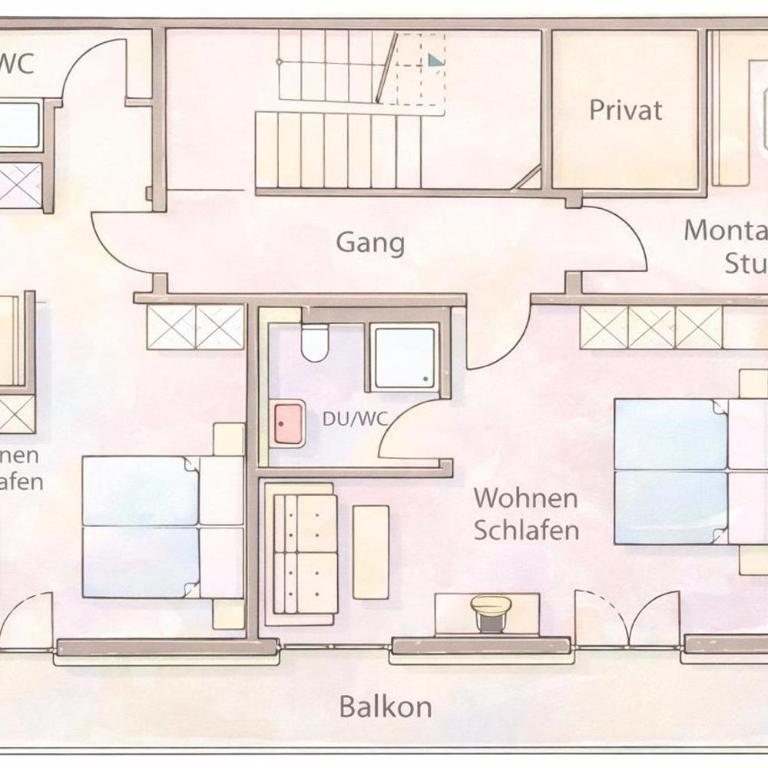 Landhaus Angelika - Apartment mit 2 Schlafzimmern und Dusche - 2