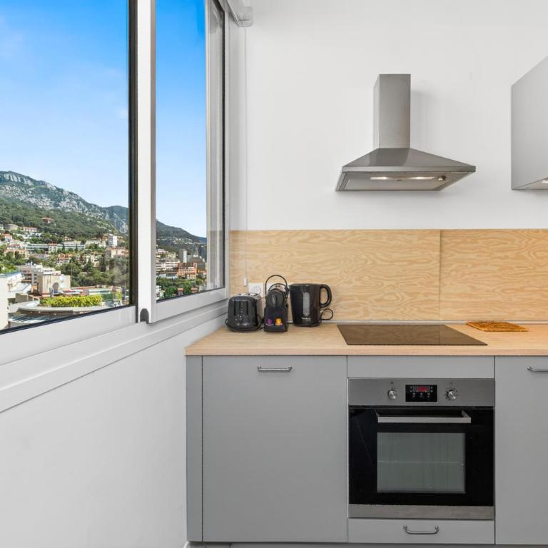 Vue mer et Principauté - Unique avec terrasse - GA - Appartement 1 Chambre - 17