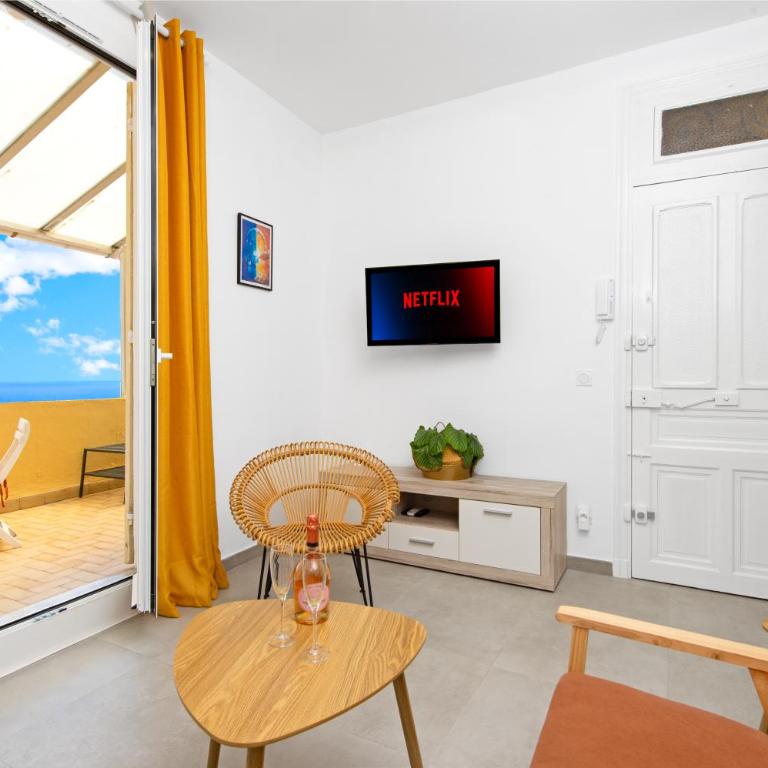 Vue mer et Principauté - Unique avec terrasse - GA - Appartement 1 Chambre - 10