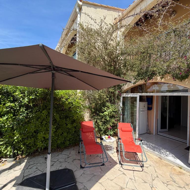 T2 plein sud jardin 4 pers proche Plage Clim pkg - Appartement 1 Chambre - 5