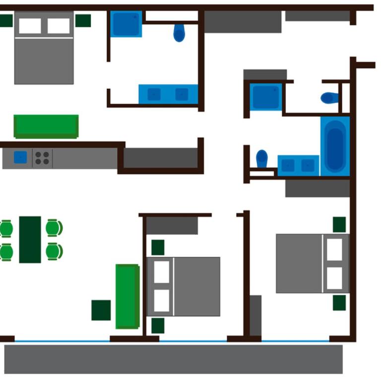 Mats Lech Alpenquartier - Apartment Suite mit 3 Schlafzimmern - 7
