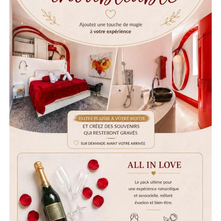Suite Rouge • Expérience romantique & spa - Estudio - 5
