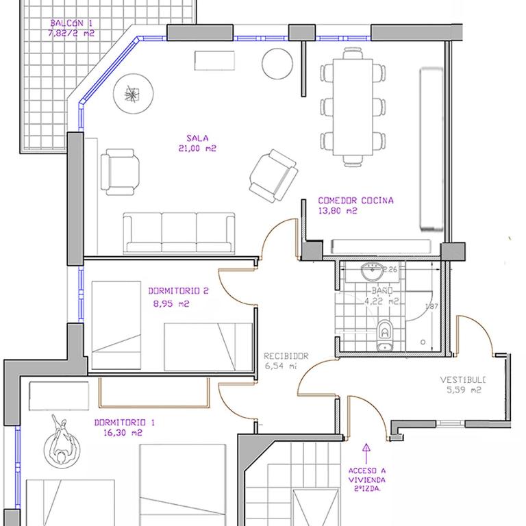 Piso céntrico con vistas al rio - Two-Bedroom Apartment - 29