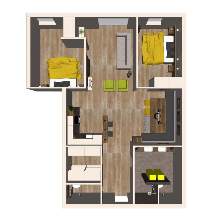 Aparthotel AlpTirol - Apartment mit 2 Schlafzimmern (Pferdeglück) - 8