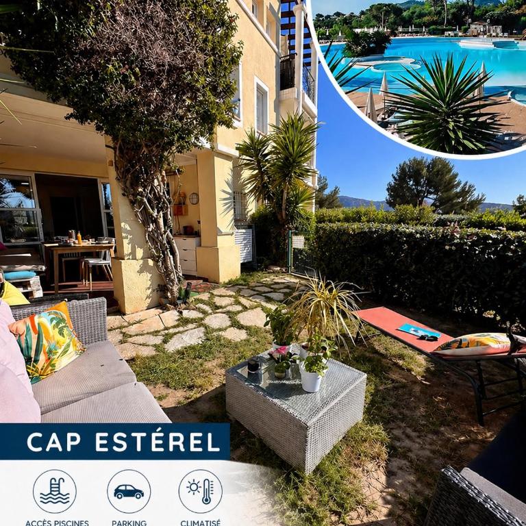 Cap Estérel FH Appartement avec jardin clos privatif -Vue mer -Piscine chauffée 04 avril &01 novembre - Saint Raphaël - Appartement 1 Chambre avec Jardin - 2