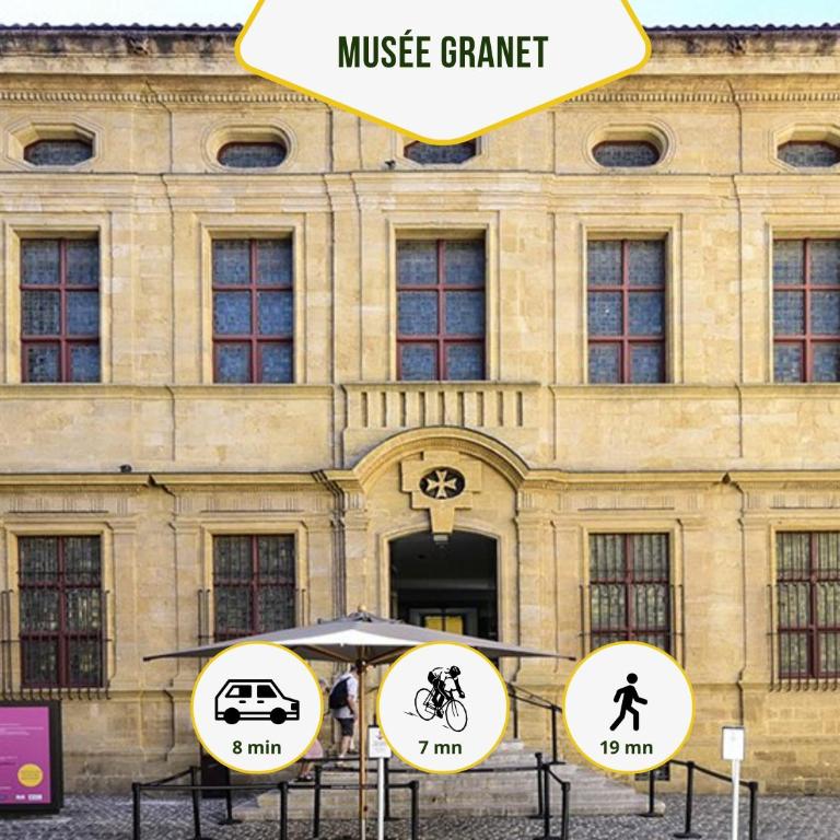 Airkeys Studio 26 - Idéal Couple en Escapade Aix - Cocon lumineux & Déco Soignée en RDC - Parking Privé GRATUIT - 15min à pied Centre Aix & Rotonde - Sciences Po à 2 pas - WIFI HD - CLIM - Studio Deluxe - 18