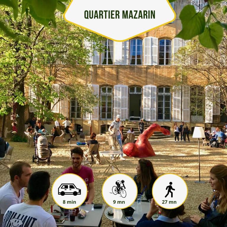 Airkeys Studio 26 - Idéal Couple en Escapade Aix - Cocon lumineux & Déco Soignée en RDC - Parking Privé GRATUIT - 15min à pied Centre Aix & Rotonde - Sciences Po à 2 pas - WIFI HD - CLIM - Studio Deluxe - 16