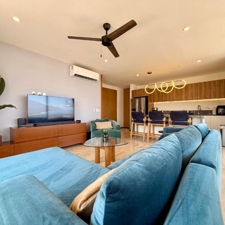 New Designer 2BR w Rooftop Pool, Gym, Stunning Views, 7 min Malecon & Beach - Two-Bedroom Superior Apartment - 40
