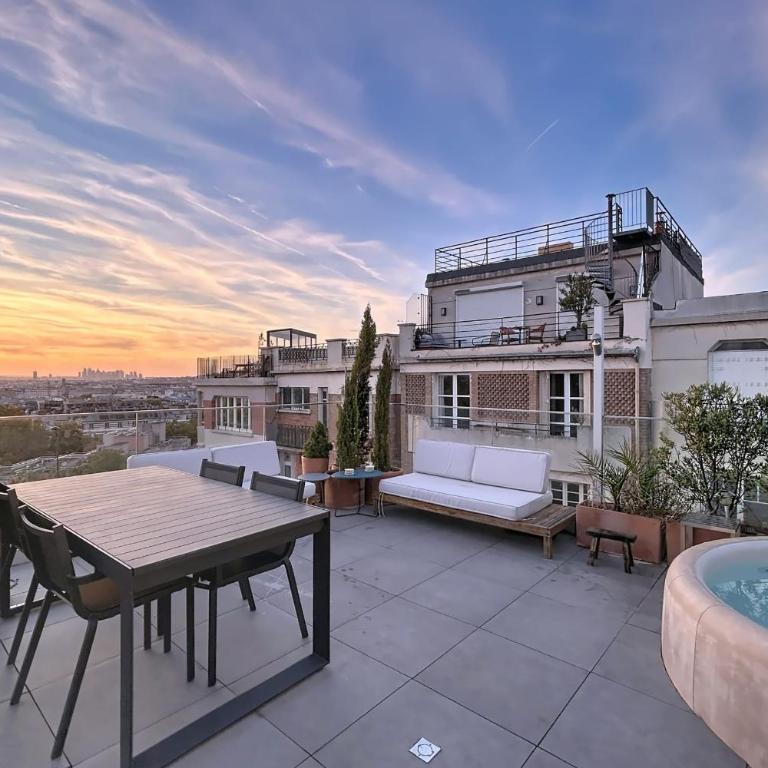 Maison avec rooftop et jacuzzi Vue Tour Eiffel - Maison de Vacances - 21