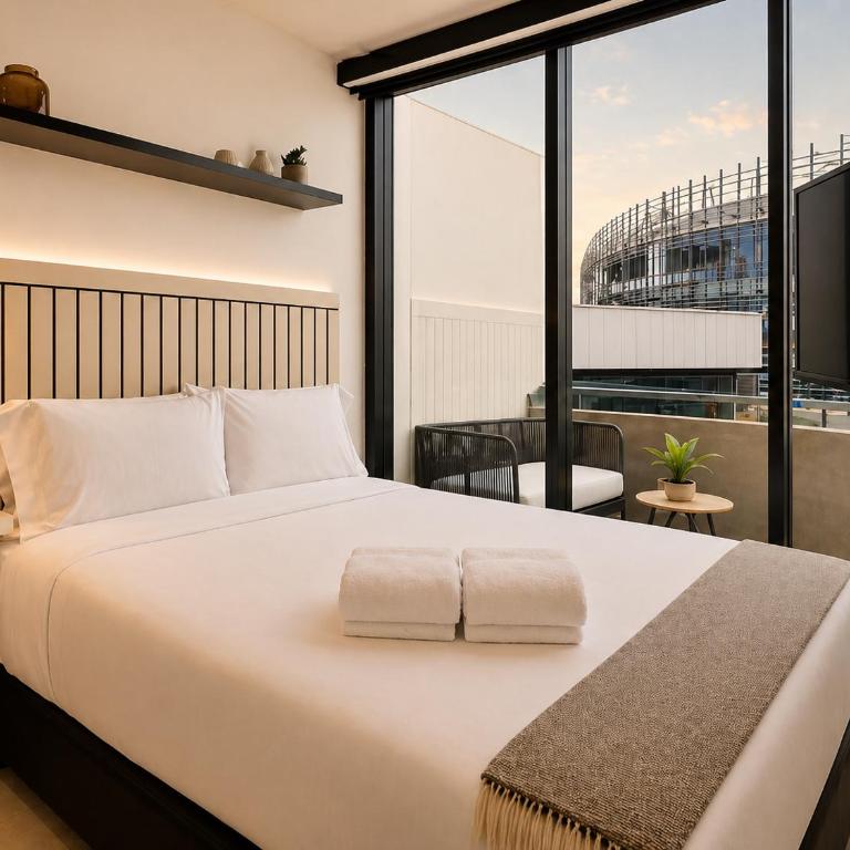 Unique mine Hotel Apartment, Pool, Gym, Parking, Co-working - Apartamento de 1 dormitorio con balcón y vistas a la montaña - 1