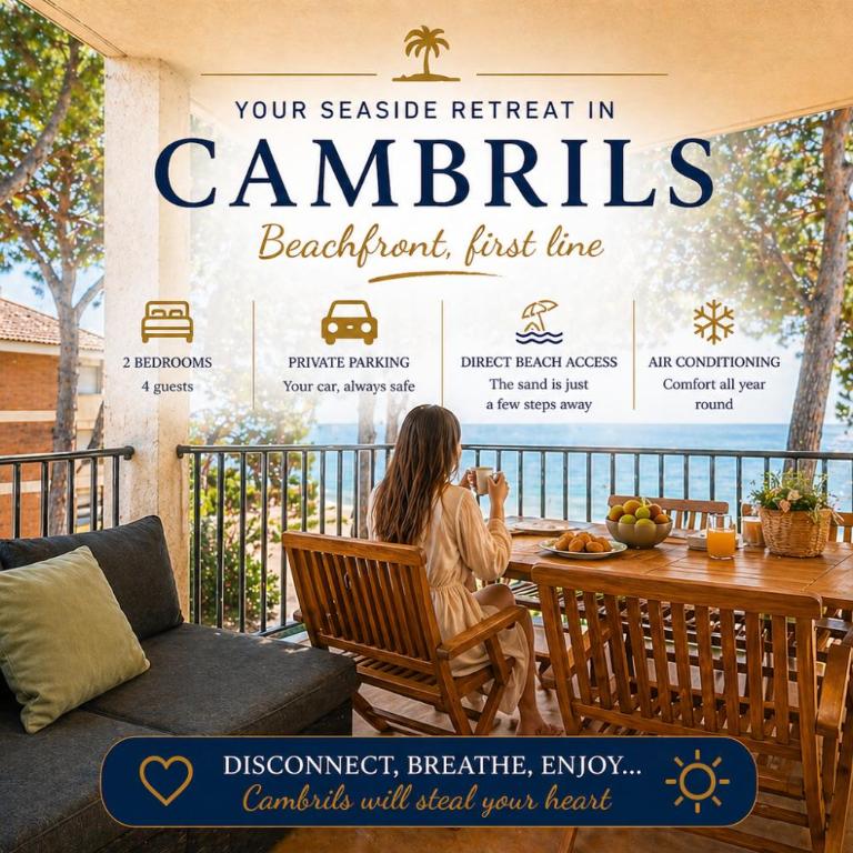 Cambrils Beach - Sea View - First Line - Parking - 2BR - Two-Bedroom Apartment - 1