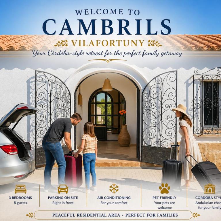 Cambrils Beach - 8 min to Beach - AC - WiFi - Terrace - 8 Guests - Casa - 1